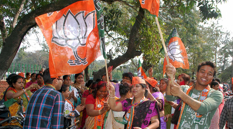 bjp-celebrating its victory