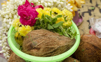 -archana-thali with coconut