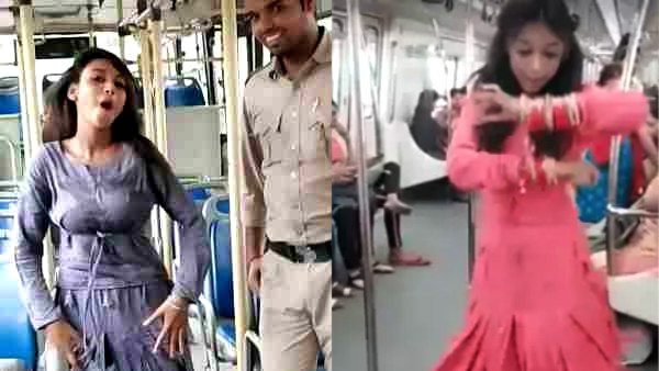 DTC बस के बाद अब मेट्रो में उसी लड़की ने डांस कर मचाया बवाल, वीडियो हुआ वायरल