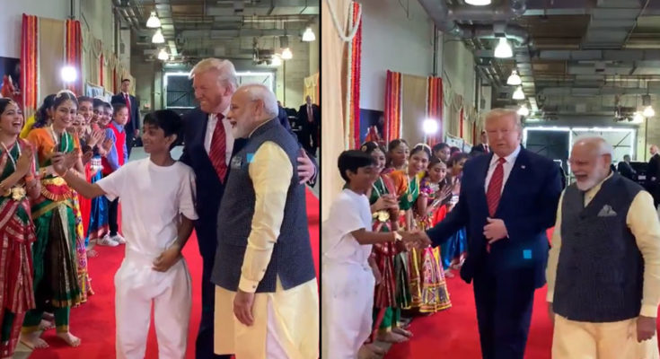 This boy became a Smart Boy by taking a selfie with Trump and PM Modi, shadow in social media